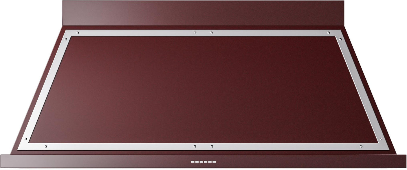 ILVE UANB60BUC Nostalgie 60" Hood in Burgundy with Chrome trim