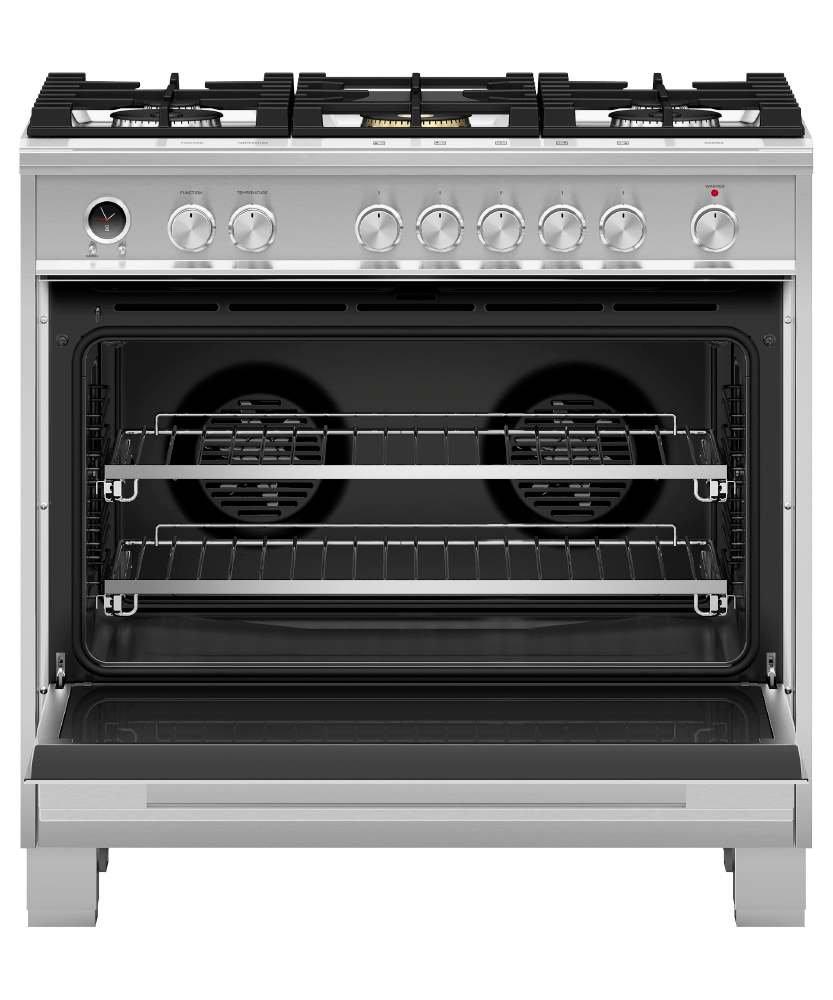 36" Series 9 Contemporary 5 Burner Dual Fuel Self-Cleaning Range