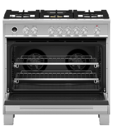 36" Series 9 Contemporary 5 Burner Dual Fuel Self-Cleaning Range