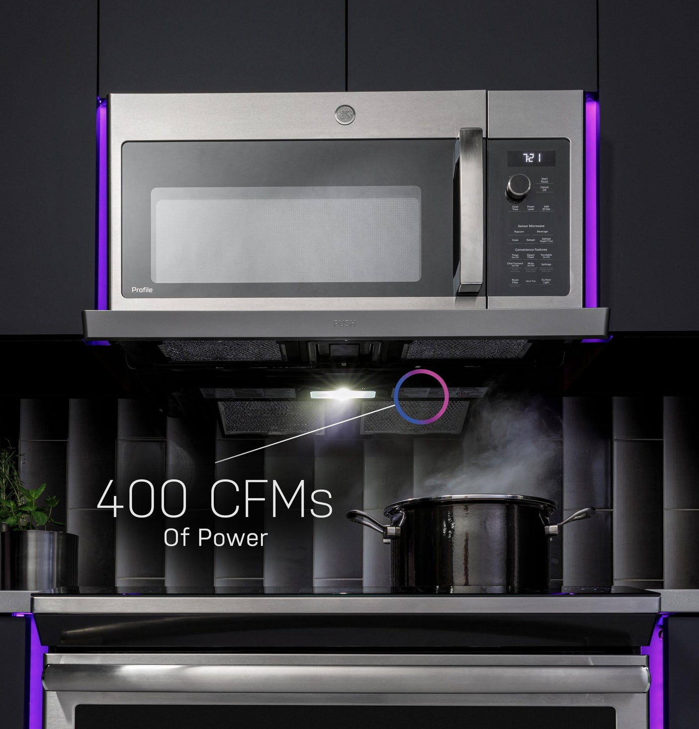 GE Profile™ 2.2 Cu. Ft. Over-the-Range Sensor Microwave Oven