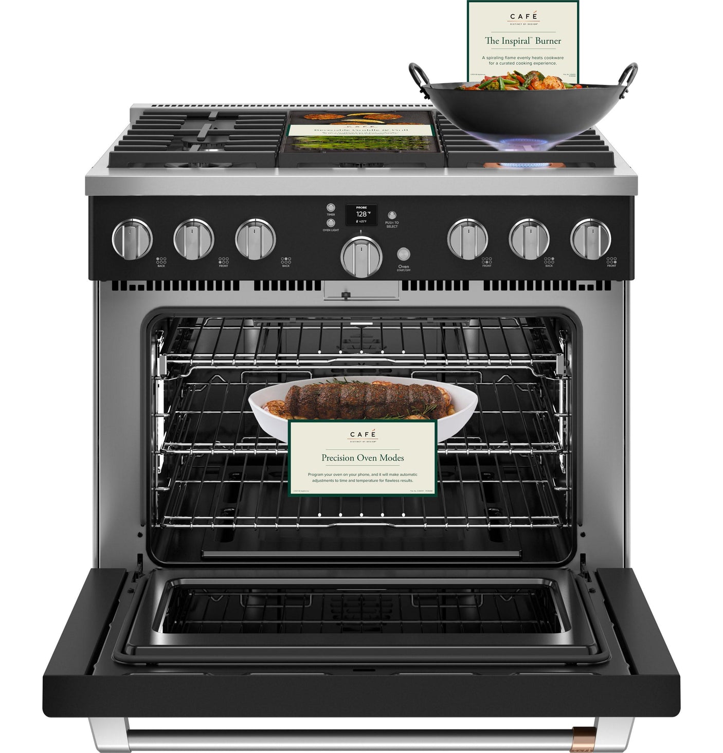 Café™ 36" Smart All-Gas Commercial-Style Range with 6 Burners (Natural Gas)