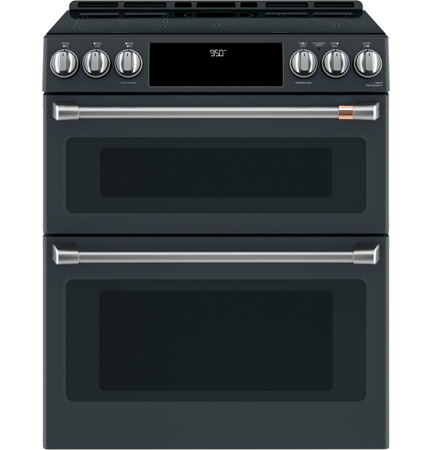 Café™ 30" Smart Slide-In, Front-Control, Induction and Convection Double-Oven Range