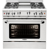 36" Gas Convection Range with 6 Sealed Burners 19K BTU + 12" Griddle