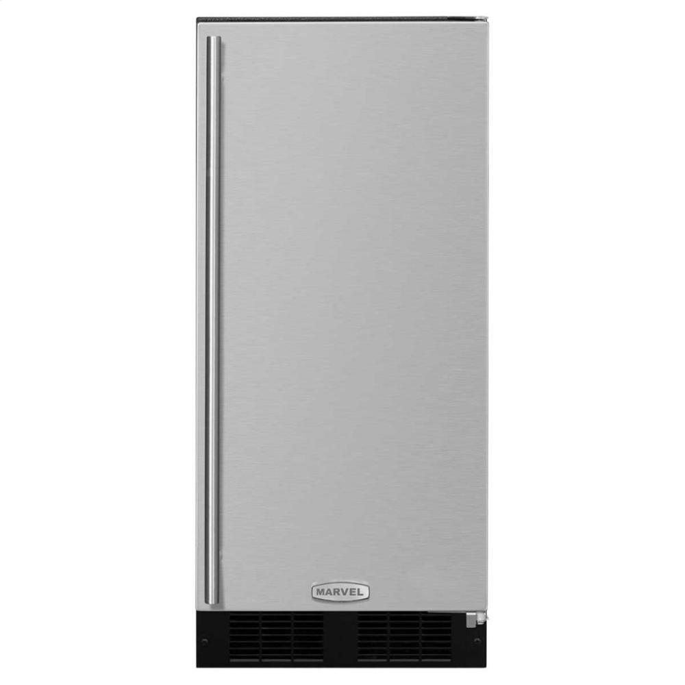 15" Marvel Clear Ice Machine with Arctic Illuminice Lighting - Gravity Drain - Black Door with Left Hinge