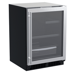 24-In Built-In Refrigerator With 3-In-1 Convertible Shelf And Maxstore Bin with Brightshield\u2122 - No, Door Style - Stainless Steel Frame Glass