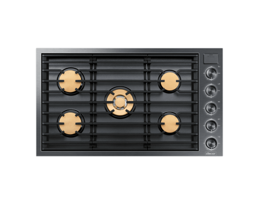 36" Gas Cooktop, Graphite Stainless Steel, Natural Gas