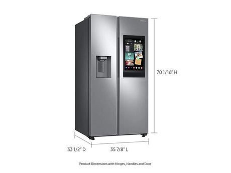 26.7 cu. ft. Large Capacity Side-by-Side Refrigerator with Touch Screen Family Hub™ in Stainless Steel