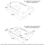 GE® 24" Under The Cabinet Hood