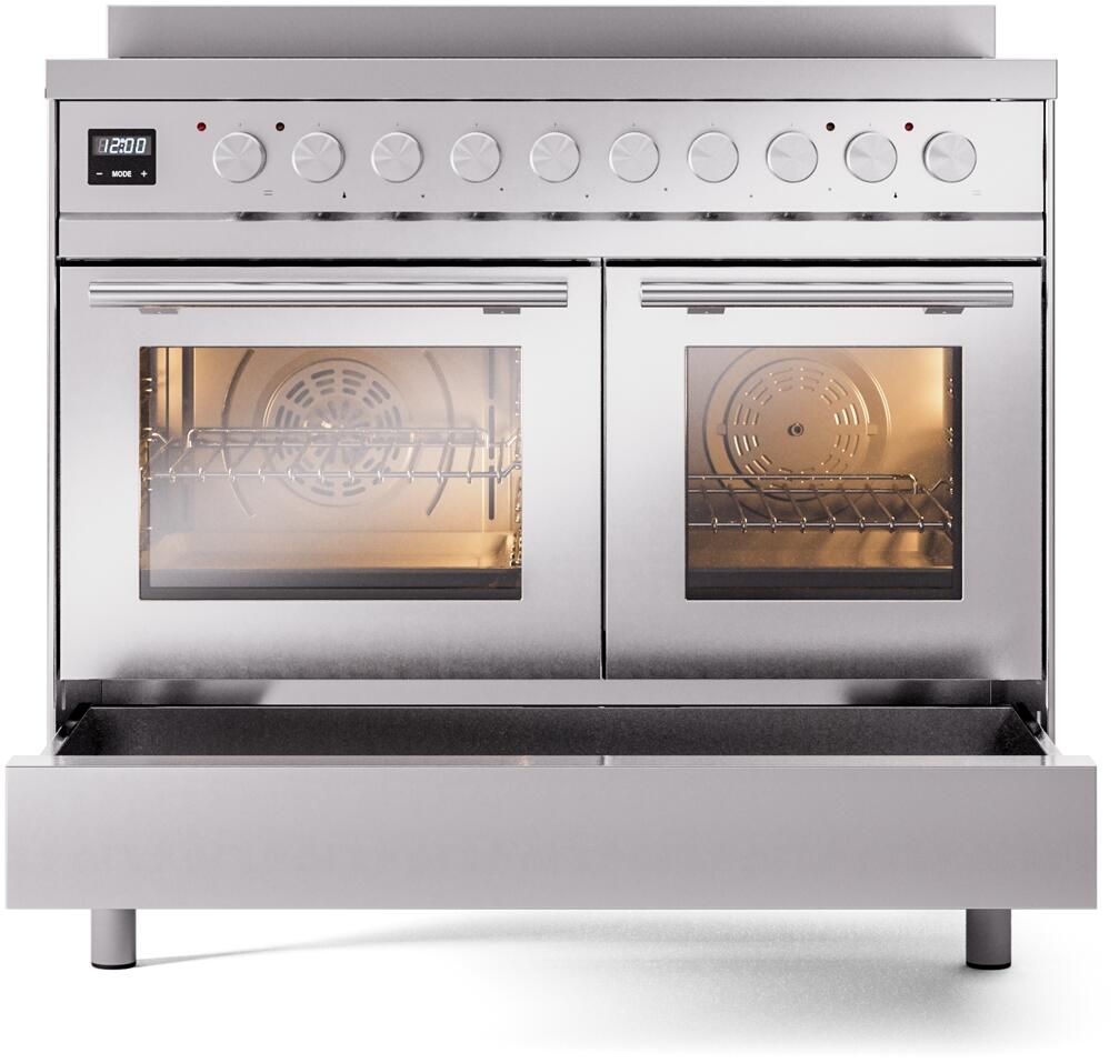 Professional Plus II 40 Inch Electric Freestanding Range in Stainless Steel with Trim