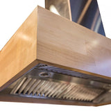 ZLINE Designer Series Wooden Island Mount Range Hood in Butcher Block (681iM)