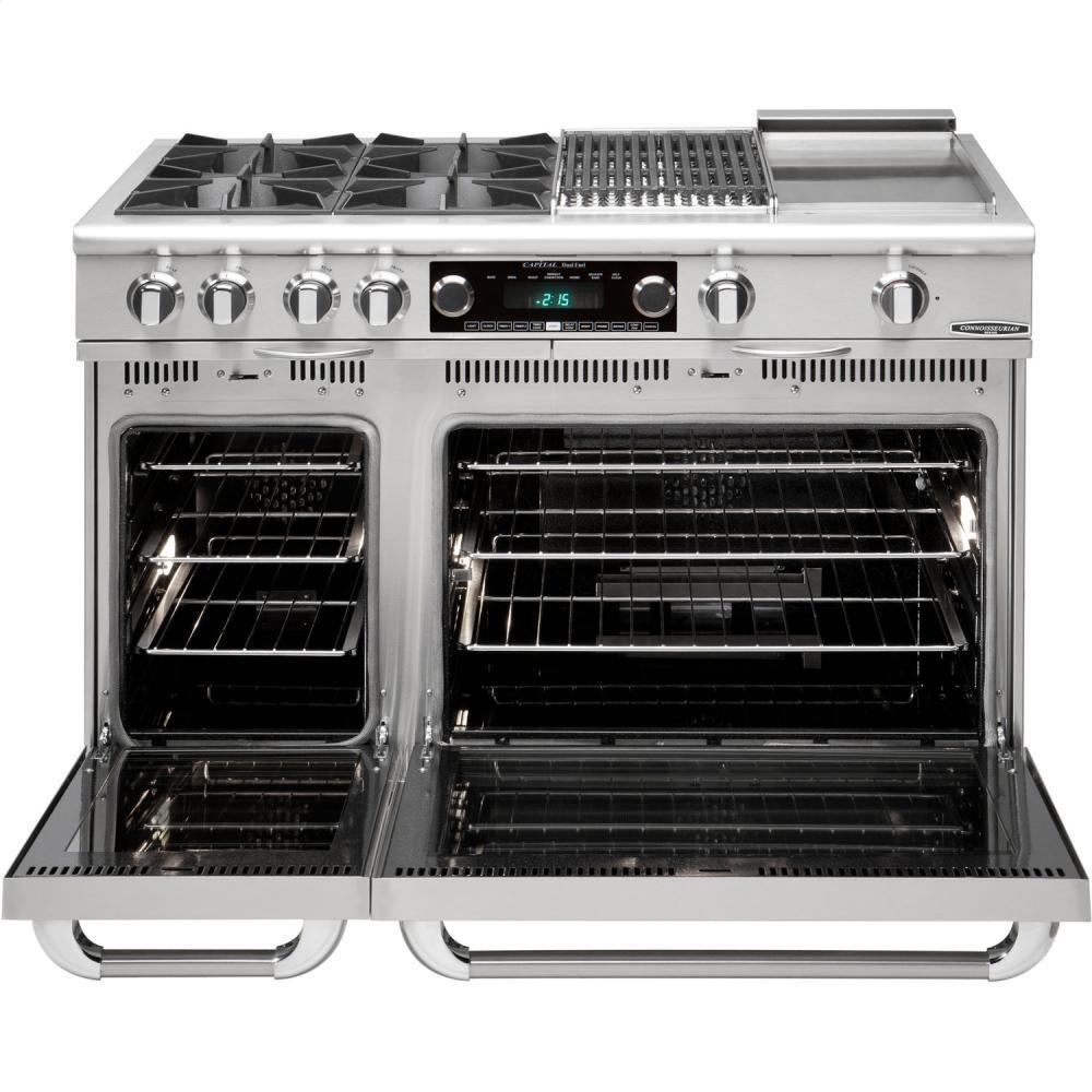 48" Range w/ 4 Sealed Burners @ 19K BTU's / hr + 24" Thermo-GRIDDLE