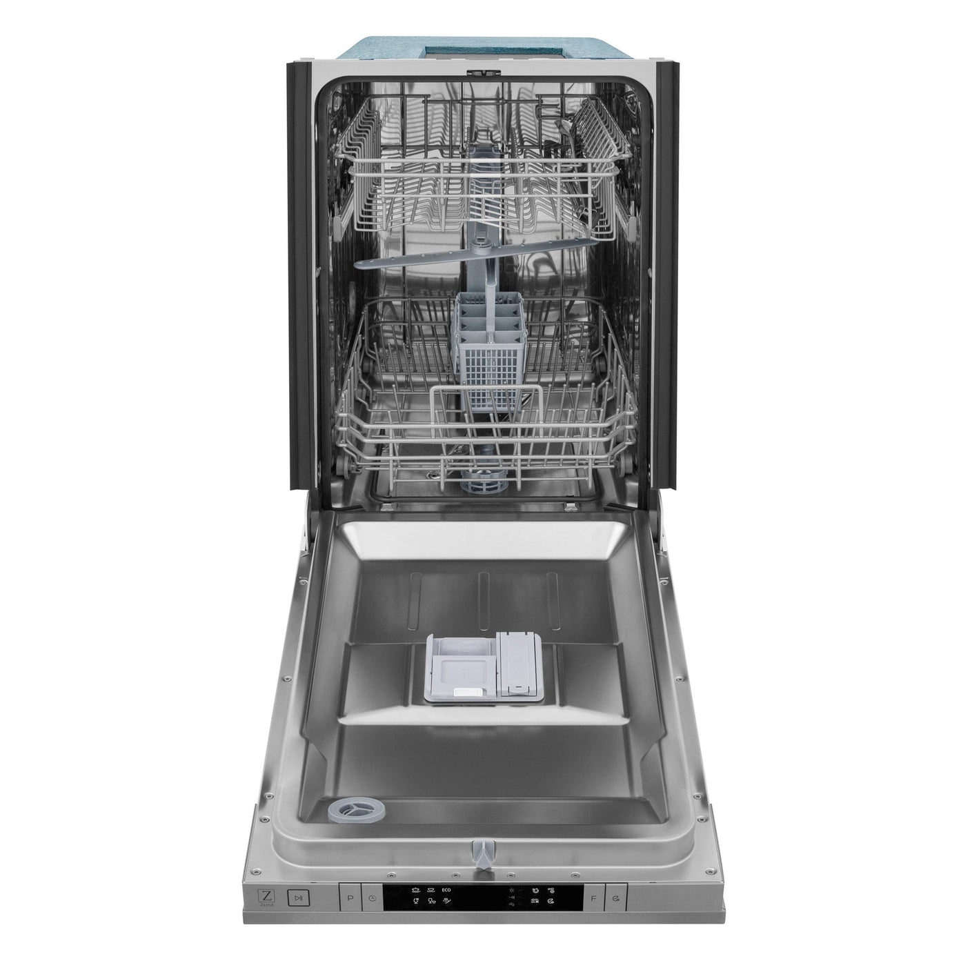 ZLINE 18 in. Compact Top Control Dishwasher with Stainless Steel Tub and Traditional Handle, 52dBa (DW-18) [Color: DuraSnow Stainless Steel]