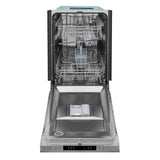 ZLINE 18 in. Compact Top Control Dishwasher with Stainless Steel Tub and Traditional Handle, 52dBa (DW-18) [Color: DuraSnow Stainless Steel]