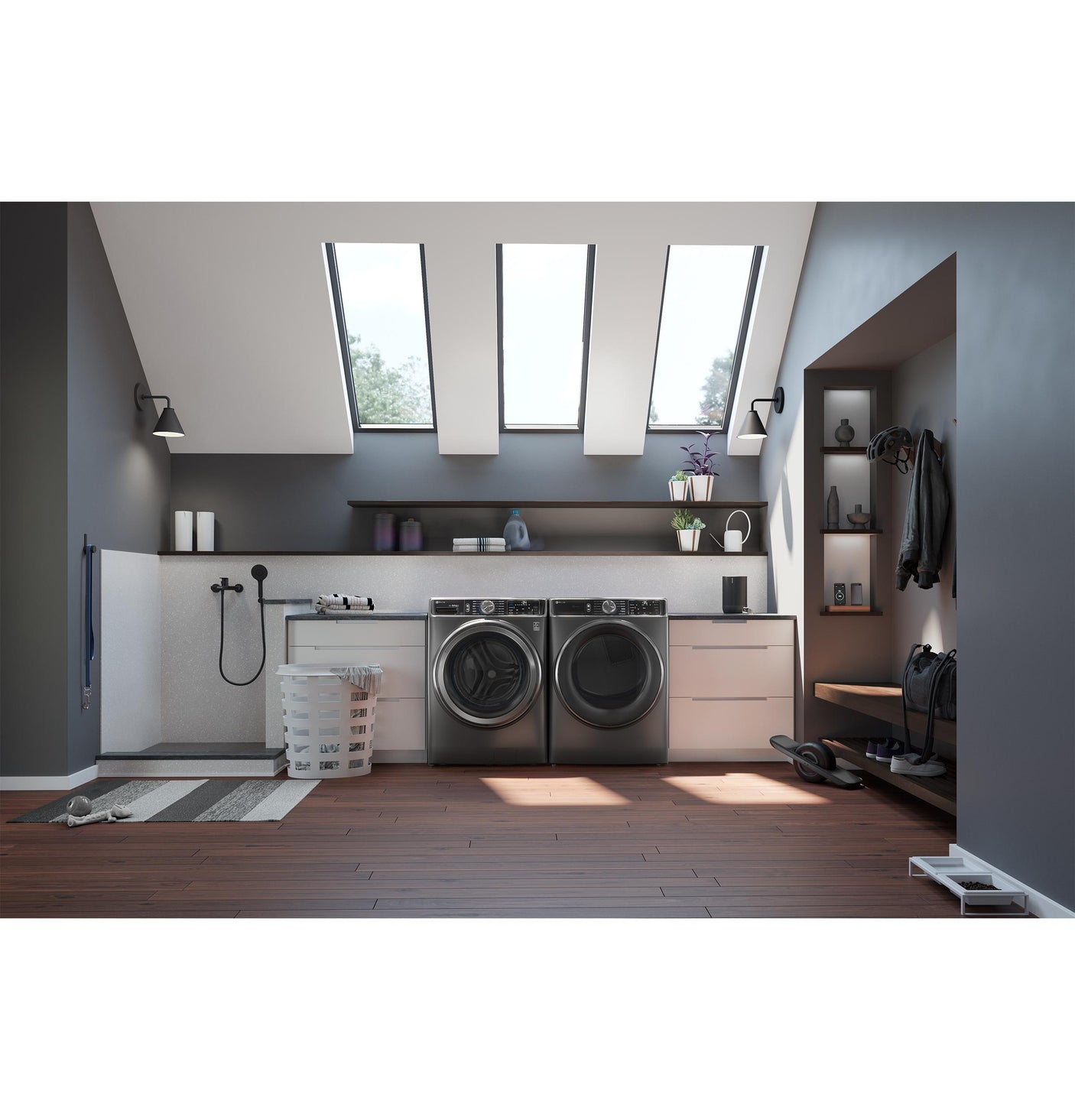 GE Profile™ ENERGY STAR® 7.8 cu. ft. Capacity Smart Front Load Electric Dryer with Steam and Sanitize Cycle