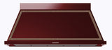 Nostalgie 48 Inch Burgundy Wall Mount Convertible Range Hood