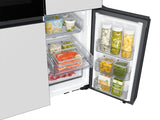 Bespoke 23 cu. ft. Counter Depth 4-Door Flex™ Refrigerator with Beverage Zone™ & Auto Open Door in White Glass