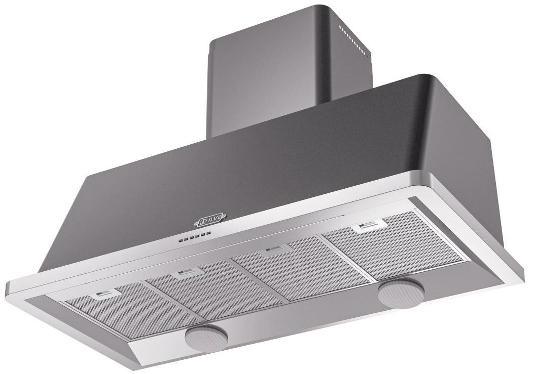 Majestic 48 Inch Matte Graphite Wall Mount Convertible Range Hood