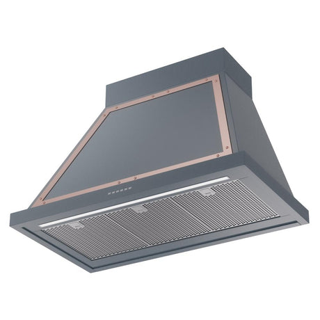 ILVE UANB36BGP Nostalgie Noblesse 36 inch Range Hood (Blue Grey, Copper)