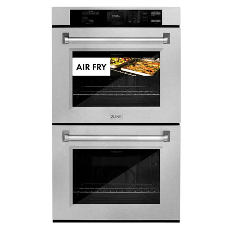 ZLINE 30 in. Professional True Convection Double Wall Oven with Air Fry and Self Clean in DuraSnow' Stainless Steel (WADS-30)