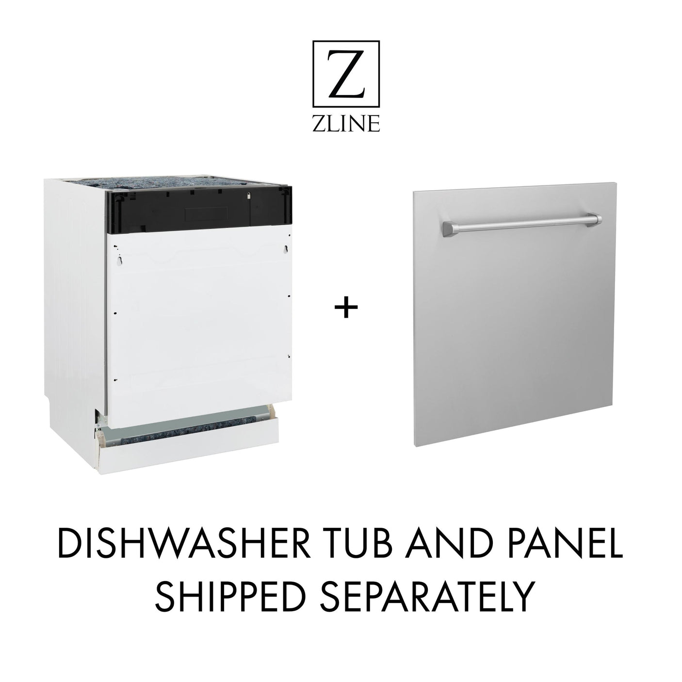 ZLINE 24 in. Autograph Edition Tallac Dishwasher Panel with Champagne Bronze Handle and Color Options (DPVZ-24-CB) [Color: DuraSnow Stainless Steel with Champagne Bronze Handle]