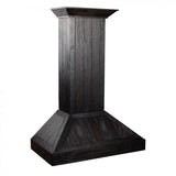 ZLINE Wooden Wall Mount Range Hood In Rustic Dark Finish - Includes Motor (KPDD)