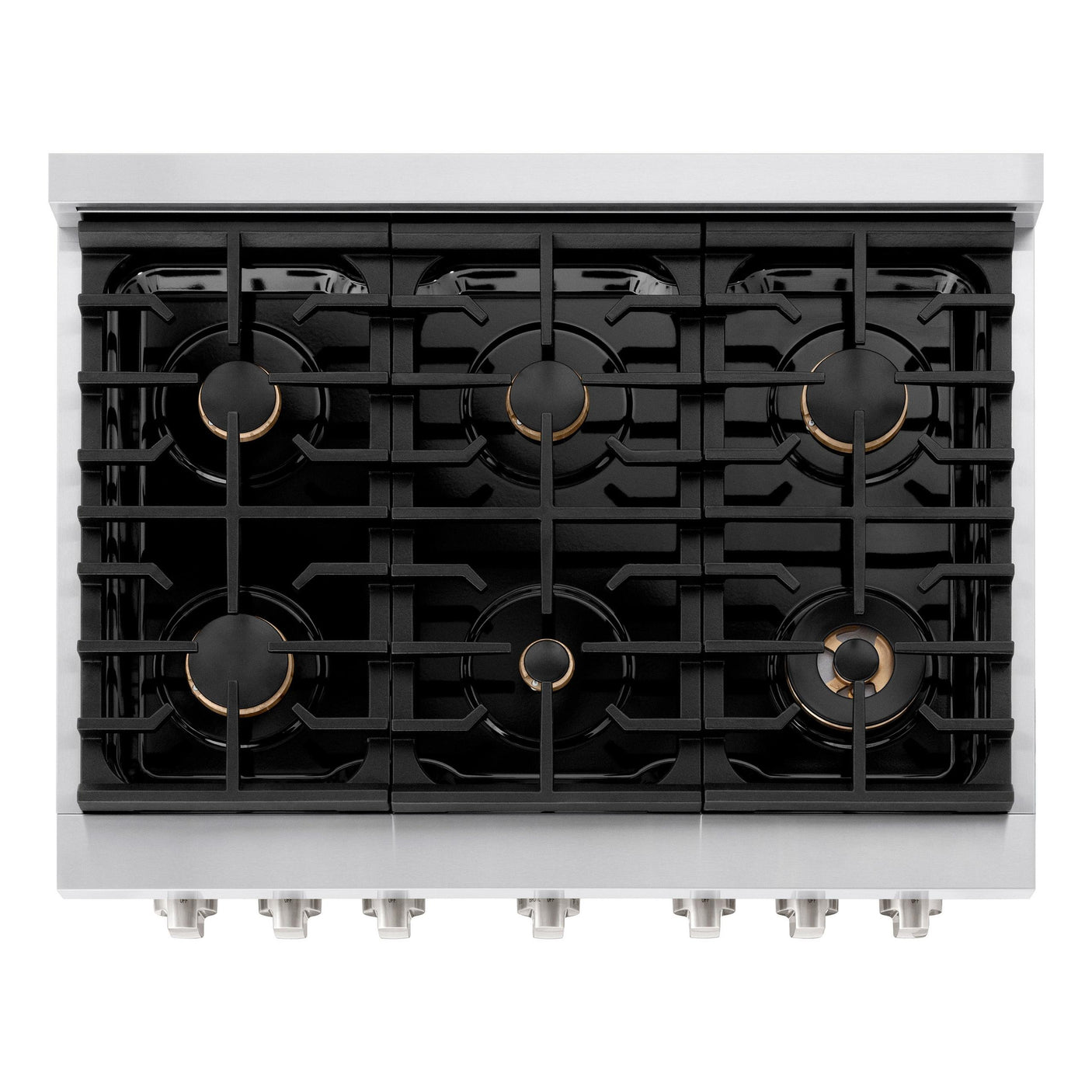 ZLINE 36 In. Freestanding Gas Range in Stainless Steel with Brass Burners (SGR-BR-36)