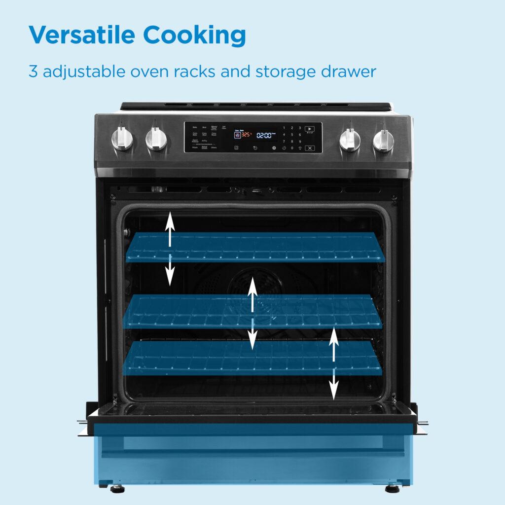 Danby 30"" Slide in Induction Range with LED Touch Control in Stainless Steel