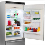 Marvel Professional Built-In 36" Bottom Freezer Refrigerator - Solid Stainless Steel Door - Right Hinge, Slim Designer Handle