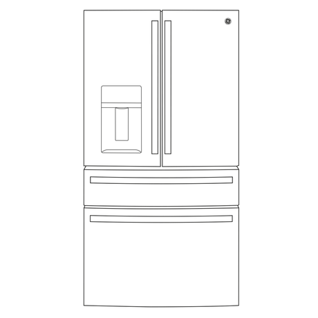 GE Profile™ ENERGY STAR® 27.9 Cu. Ft. Smart Fingerprint Resistant 4-Door French-Door Refrigerator with Door In Door