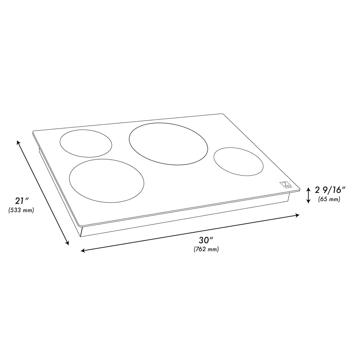 ZLINE 30 in. Induction Cooktop with 4 burners (RCIND-30)