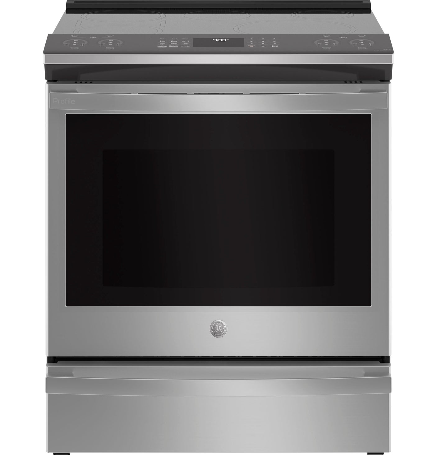 GE Profile™ 30" Smart Slide-In Fingerprint Resistant Front-Control Induction and Convection Range with No Preheat Air Fry