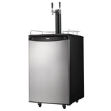 Danby 5.4 cu. ft. Dual-Tap Keg Cooler in Stainless Steel