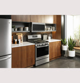 GE Profile™ Smart 30" Free-Standing Self Clean Gas Fingerprint Resistant Range with No Preheat Air Fry