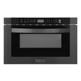 ZLINE 24 in. 1.2 cu. ft. Built-in Microwave Drawer with Color Options (MWD-1) [Color: Black Stainless Steel]