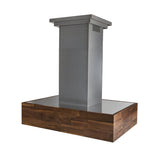 ZLINE Remote Blower Designer Series Wooden Island Mount Range Hood in Butcher Block (681iW-RD/RS)