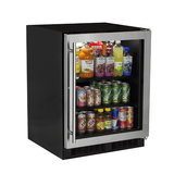 24-In Low Profile Built-In High-Capacity Refrigerator with Door Style - Stainless Steel Frame Glass