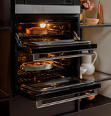 Café™ 30" Duo Smart Single Wall Oven in Platinum Glass