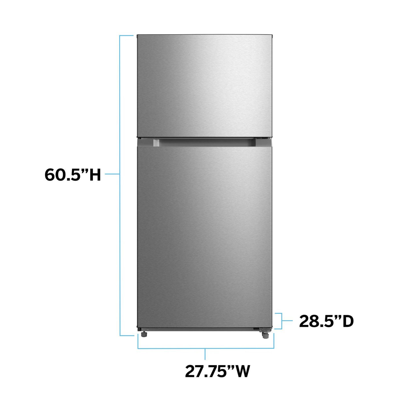 Avanti Frost Free Top Freezer Refrigerator - Stainless Steel / 14.2 cu. ft.