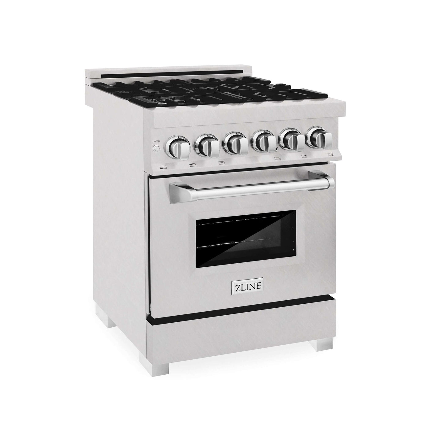 ZLINE 24 in. Professional Dual Fuel Range in DuraSnow Stainless Steel with Color Door Options (RAS-SN-24) [Color: Blue Matte]