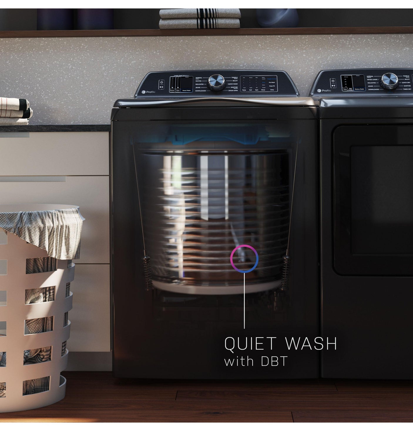 GE Profile™ ENERGY STAR® 5.4 cu. ft. Capacity Washer with Smarter Wash Technology and Adaptive SmartDispense