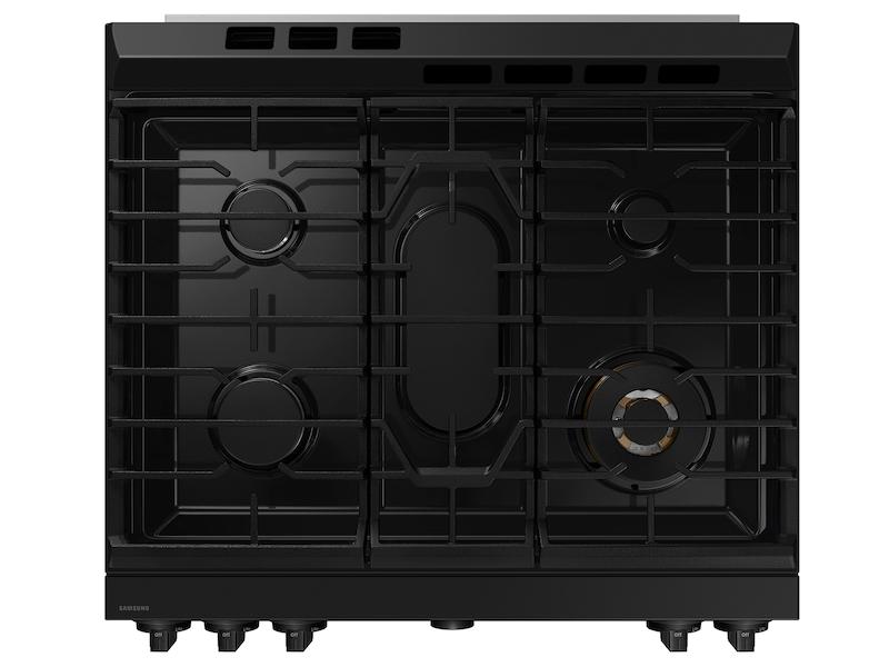 Bespoke 6.0 cu. ft. Smart Slide-In Gas Range with Air Sous Vide & Air Fry in Matte Black Steel