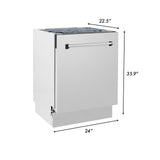 ZLINE 24" Tallac Series 3rd Rack Dishwasher with Traditional Handle, 51dBa (DWV-24) [Color: 304 Stainless]