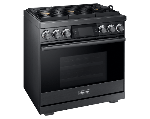 36" Pro Gas Range, Graphite Stainless Steel, Natural Gas