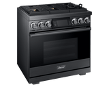 36" Pro Gas Range, Graphite Stainless Steel, Natural Gas