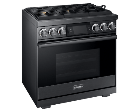 36" Pro Gas Range, Graphite Stainless Steel, Natural Gas