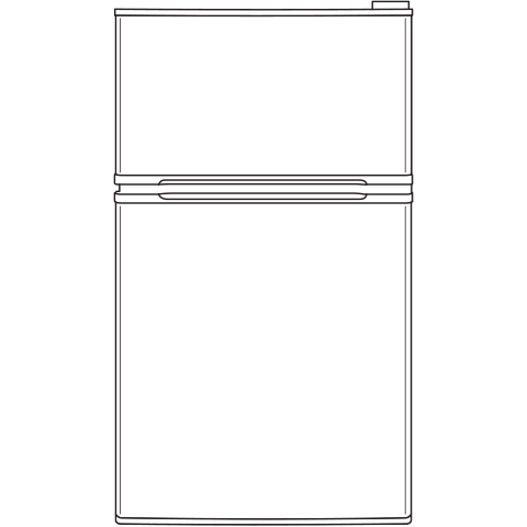 GE® ENERGY STAR® Double-Door Compact Refrigerator