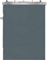 Majestic II 30 Inch Electric Freestanding Range in Blue Grey with Copper Trim