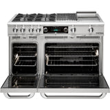 48" Range w/4 Sealed Burners @ 19K BTU's/hr + 12" Broil Burner & Griddle