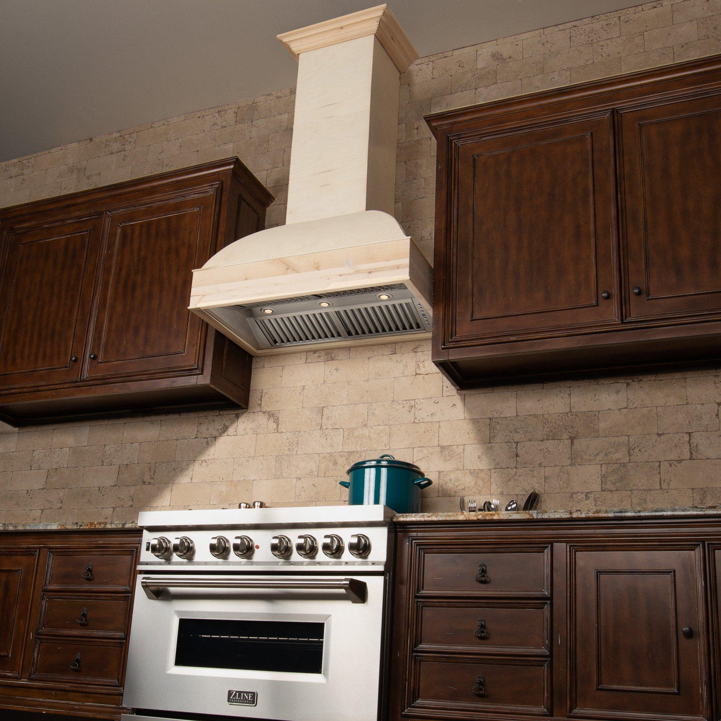 ZLINE Unfinished Wooden Wall Mount Range Hood - Includes Motor (369UF) [Size: 30 inch]