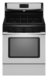 30-inch Self-Cleaning Freestanding Gas Range with Five Burners and Full-Width Satin-Finish Cast-Iron Grates